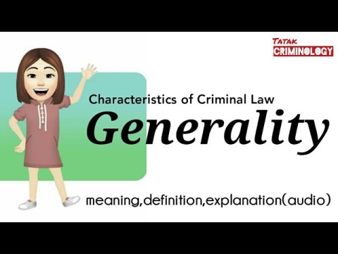 generality