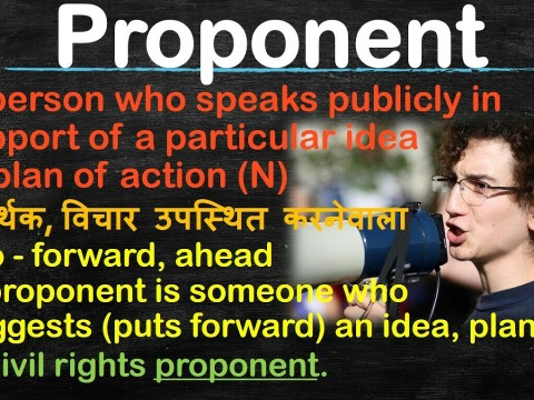 proponent